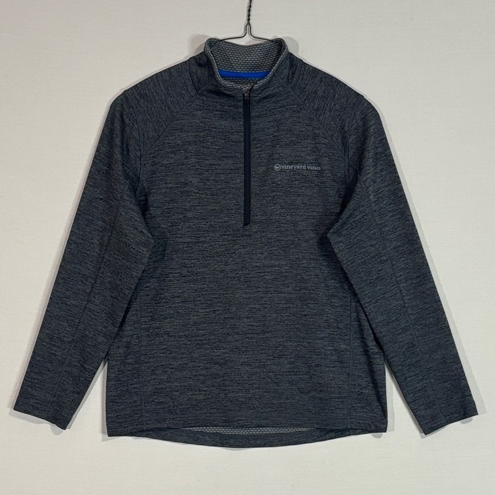 Vineyard Vines Performance Quarter Zip Pullover Gray Mens Medium